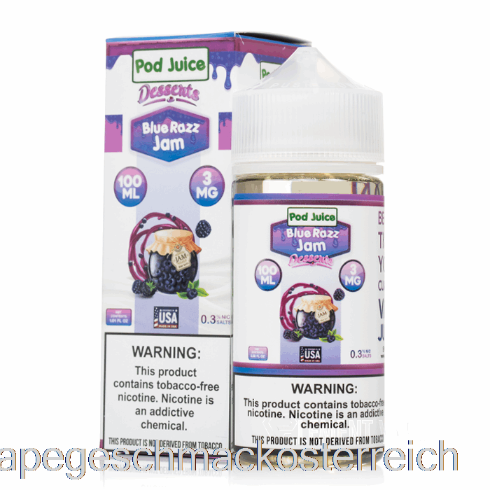 Blue Razz Jam – Schotensaft – 100 Ml, 3 Mg Vape-Geschmack